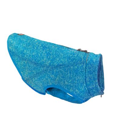 Kurgo Core Dog Sweater Lightweight Fleece With 2-Way Zipper Compatible with Dog Harness Size M Blue Blue M