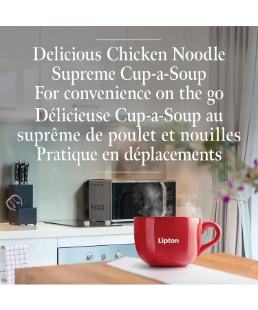 Lipton Cup-a-Soup Instant Soup Mix for a quick easy noodle soup Chicken Noodle Supreme low fat and no artificial flavours 61 g 24 pack (4 servings/pack) - Buy Online on GoSupps.com