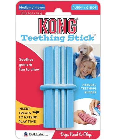 KONG Puppy Teething Stick - Teeth Cleaning Chew Toy for Medium Puppies (Assorted Colors) - Buy Online on GoSupps.com