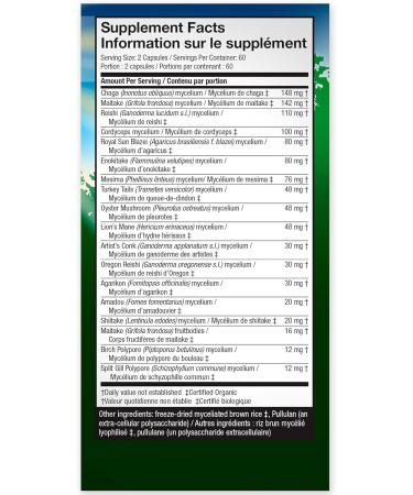 Host Defense MyCommunity Mushroom Complex Supplements with 17 Mushroom Blend | Helps Supports in Immune Booster and Anti-Inflammatory Activity with Lions Mane Chaga Cordyceps Turkey Tail Reishi Maitake Agarikon Mushroom Supplement 120 Capsules 120 count ( - Buy Online on GoSupps.com