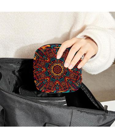 Womens Bonds Storage Pockets Stillpad Waller - Bohemia Flower Geometry Pattern Period Kit Bag | Portable Feminine Product for Women & Girls - Buy Online on GoSupps.com