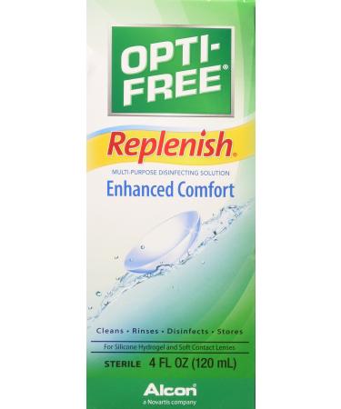 Opti-Free replenish solution for contact lenses 4 Fl oz