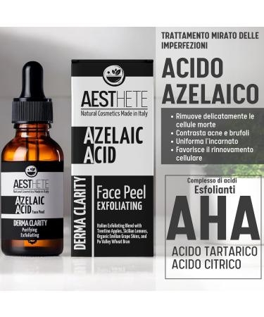  Aesthete Aeshete Azelaic Acid 10% Facial Peeling | 100 ml Rinsing Exfoliator with Fruit Acid Blend | For Oily Skin Combined Sensitive Skin | Anti Dilated Pores Pimples Dyschromia - Buy Online on GoSupps.com