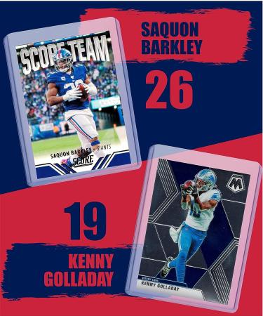 New York Giants Football Stars Trading Cards Bundle with Wristbands - Eli Manning, Daniel Jones, Saquon Barkley, and More! - Buy Online on GoSupps.com