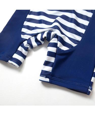 BONVERANO Baby Boys Swimsuit 18-24 Months | Short-Sleeve Zipper One Piece Swimwear with UPF 50+ Sun Protection | Anchor Design - Buy Online on GoSupps.com