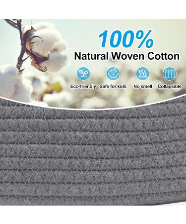 Woven Toilet Paper Basket Organizer for Bathroom, Bedroom, Living Room - Gray - Buy Online on GoSupps.com