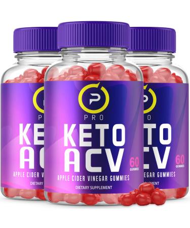 (3 Pack) Pro Keto ACV Gummies - Official Formula Vegan Non GMO - Pro Keto Gummies with Apple Cider Vinegar Advanced Ketosis Formula Vitamin B12 Beet Root Juice Pomegranate Juice (180 Gummies)