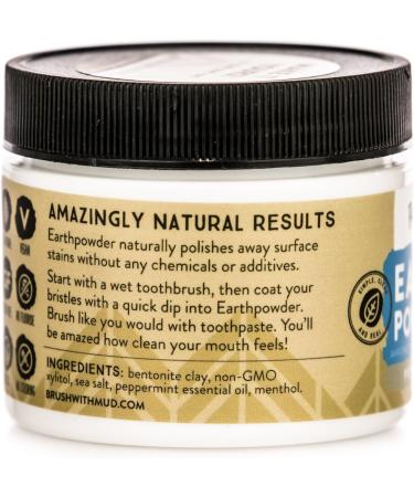 Redmond Earthpowder All Natural Tooth and Gum Powder Bentonite Clay Peppermint 1.8 Ounce (Pack of 1) Peppermint - Buy Online on GoSupps.com
