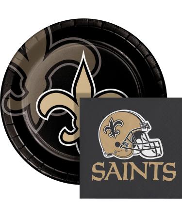 Trendware New Orleans Saints Paper Plate and Napkin Party Kit, 48 ct