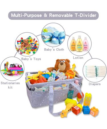 Large Baby Diaper Caddy Organizer with Changing Pad - Nursery Shower Gift Bag for Boy & Girl - Buy Online on GoSupps.com
