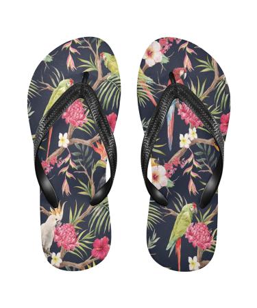 Mnsruu jungle palm parapade mereom flip flop flip sandals home slippers hotel spa bedroom travel xs for men women x-Small multicolored