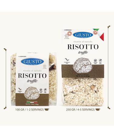 Giusto Sapore Italian Truffle Risotto - All Natural Premium Gourmet Blend - Gluten Free, No Salt Added - Imported from Italy by Family-Owned Brand - Buy Online on GoSupps.com