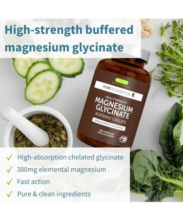 Igennus Highest Strength Chelated Magnesium Glycinate 1300mg 380mg Elemental 90 Servings Pure & Clean Buffered Magnesium Bisglycinate Vegan 180 Capsules - Buy Online on GoSupps.com