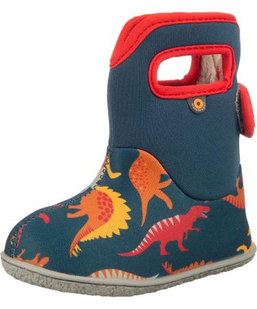 BOGS BABY WELLINGTON BOOTS PLUM FLOWER STRIPE 71565 SIZE UK 3-8 9 UK Child Dino Indigo Multi