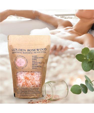 Golden Rosewood Pink Himalayan Bath Salts | Muscle Relaxation, Stress Relief & Sleep Aid | Skin Restoration with Essential Oils | Edinburgh Skincare Co. - x1 Box - Buy Online on GoSupps.com