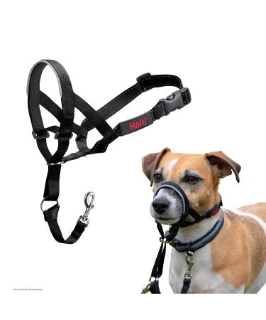 Halti head harness-prevents your dog from pulling on a leash simple adjustment light with padded nose strap anti-pull neck band for small dogs (size 0 black) black 0 - Buy Online on GoSupps.com