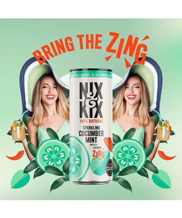  NIX AND KIX Nix & Kix Cucumber and Mint (24 x 250 ml) No added sugar or sweeteners Low calorie Naturally sparkling low-carb beverage - Buy Online on GoSupps.com