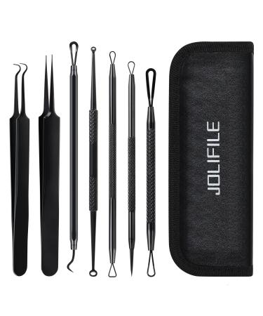 Jolifile 7-Piece Blackhead Removal Set | Acne Comedone Extractor Tools | Blackening Remover & Pimple Popper Tweezers - International Shipping Available - Buy Online on GoSupps.com