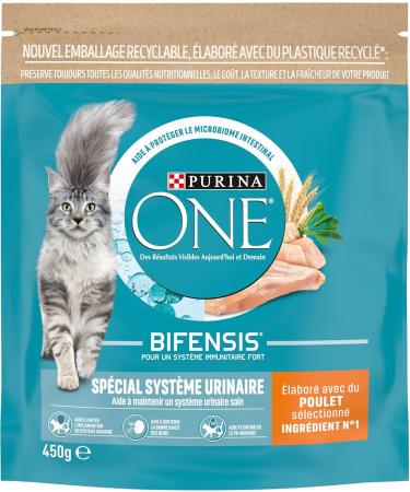 PURINA ONE Bifensis Urinary System Chicken and Wheat Dry Food for Adult Cats 450 g Meal Bag | Pack of 10 - Buy Online on GoSupps.com
