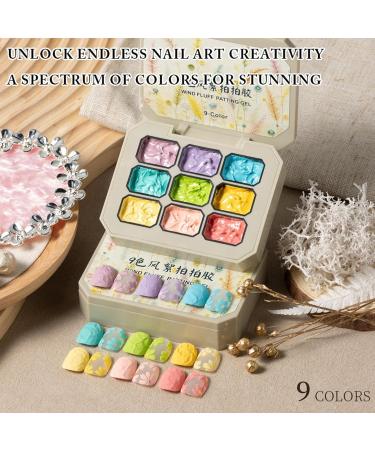 Paint 9 colors Solid Gradient Tatting Polish Set - rainbow of solid beauty care Sponge pat. for fade resistance vibrant color that stays bright long-lasting e - Buy Online on GoSupps.com