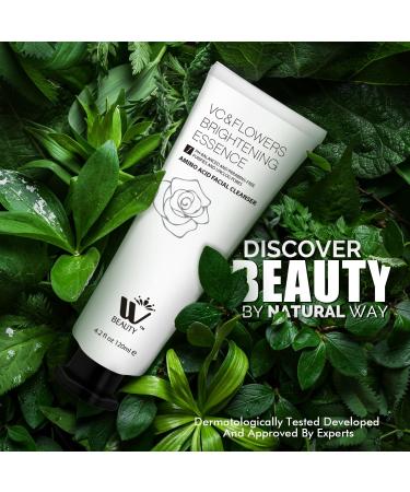 WBM Amino Acid Facial Cleanser - Anti-Aging Brightening & Acne Face Wash for All Skin Types | Organic & Natural Ingredients - 4.2 fl oz - Buy Online on GoSupps.com