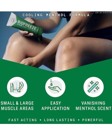 Biofreeze 3 oz. Menthol Pain Relieving Gel for Sore Muscles, Arthritis, Backaches - Fast Relief for Strains, Bruises, Sprains & Joint Pain - Buy Online on GoSupps.com