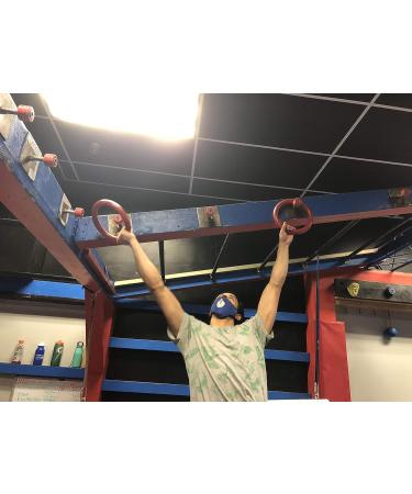 AP Plus Ninja Warrior Rings - Set of 2 Large Red for Traverse Gymnastics Climbing | Obstacle Courses & Slack Lines | Outdoor Playground Equipment Accessories - Buy Online on GoSupps.com