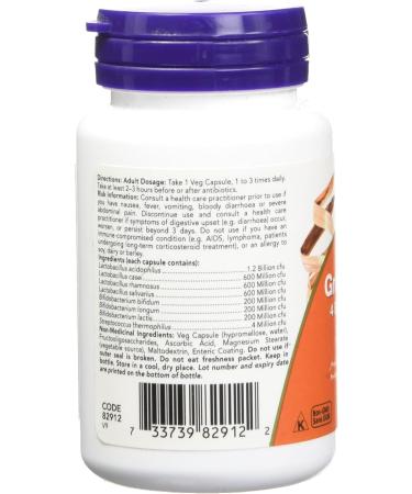 NOW Supplements Gr8-Dophilus Capsules 60 Count - Buy Online on GoSupps.com