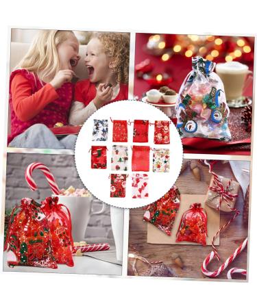 ULTECHNOVO 36pcs Christmas Cheesy Bag Gift Bag Organizer Gift Bag Storage Organizer Clear Candy Bags Christmas Organza Pouch Christmas Drawstring Bag Christmas Printed Present Bag Candy Pouch 1 count (Pack of 1) As Shown - Buy Online on GoSupps.com