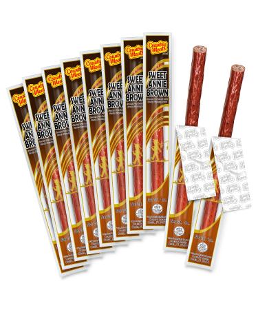 Country Meats, Meat Sticks, 0 Trans Fat, Low Carb, High Protein, Keto Snack, Keto Friendly (10 Sticks, Sweet Annie Brown)
