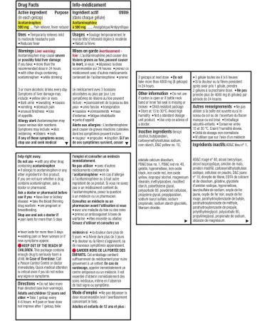 Tylenol Rapid Release for Headache Pain Relief Fever 500 mg Acetaminophen 24 Gelcaps 24 Count (Pack of 1) Medication - Buy Online on GoSupps.com