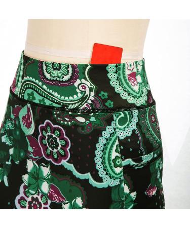 JACK SMITH Women's Active Athletic Skorts with Pocket - Cashew Flower Print - Size Medium - Buy Online on GoSupps.com