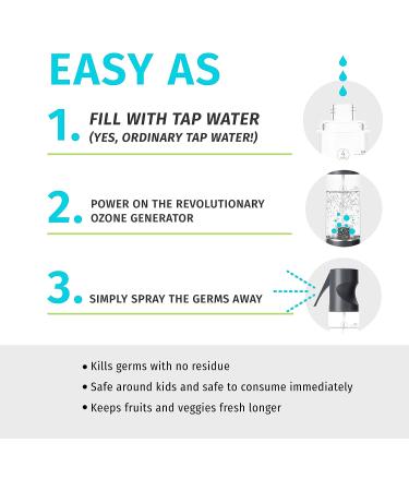 Ozone Clean 3-in-1 Chemical-Free Disinfectant Spray | Multipurpose Surface Cleaner  Sanitizer  Deodorizer | Home  Office  Travel | Reusable Bottle | Black - HoMedics - Buy Online on GoSupps.com