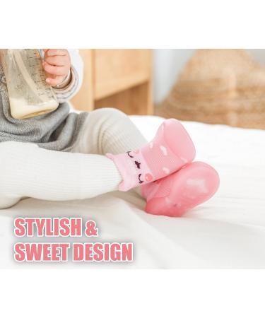 Dookeh Baby Girl Pink Soft Sole Sneakers | Non-Slip First Walking Shoes 2-3 Years | Toddler Infant Babygirl Sock Shoes - Buy Online on GoSupps.com