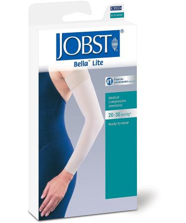 Jobst Bella Lite Arm Sleeve with Silicone Band - 15-20 mmHg, Medium Regular, Beige - Buy Online on GoSupps.com