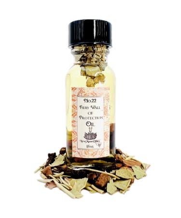 Fiery Wall of Protection Oil by New Moon Vibes - Powerful Spiritual Barrier Purification Negativity Barrier - Spells Rituals Conjure - Handmade with Essential Oils & Herbs - Wicca Pagan Hoodoo Magick