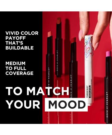 Buy Deck of Scarlet Threeway Solid Lip Oil | Vegan Hydrating Formula with Hyaluronic Acid | Glossy Finish | Scarlett Passion - International Shipping Available - Buy Online on GoSupps.com
