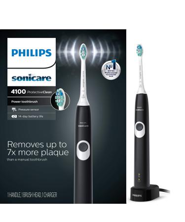 Philips Sonicare ProtectiveClean 4100 Rechargeable Electric Power Toothbrush, Black, HX6810/50 Black Older Version 4100