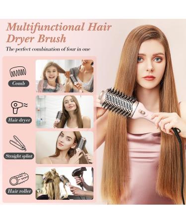 Unipampa 4-in-1 Warm Air Brush & Dryer | 1200W Styling Tool for All Hair Types | Curling & Volume Brush in Pink - Buy Online on GoSupps.com