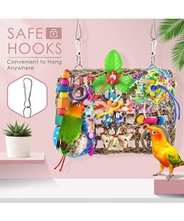 KATUMO Small Bird Toys - Edible Seagrass Foraging Mat & Chew Toy for Parakeet, Conure, Cockatiel, Lovebird - Hanging Hammock for Climbing - Natural Bird Entertainment - Buy Online on GoSupps.com