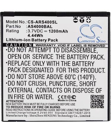 1200mAh Replacement Battery for Aligator AS4000BAL S4000 S4000 Dou S4020 - Fast Worldwide Shipping - Buy Online on GoSupps.com