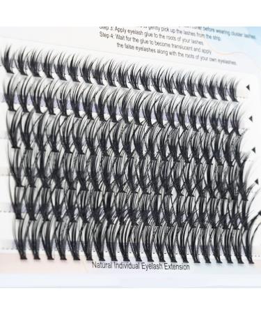 MAEXUS Lash Clusters DIY Eyelash Extensions 120 Clusters Lashes C Curl Individual Lashes Eyelash Clusters Extensions Wispy Lashes Cluster (0.07C  8mm-16mm MIX)