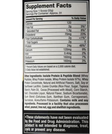 Muscletech Nitro Tech 100% Whey Gold - Cookies & Cream 2 lbs (907 g) | High-Quality Protein Supplement - Buy Online on GoSupps.com