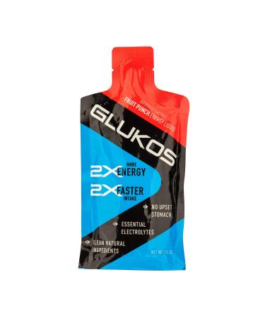 Glukos Energy Liquid Gel 2oz Packets, 12 Count Tray Fruit Punch