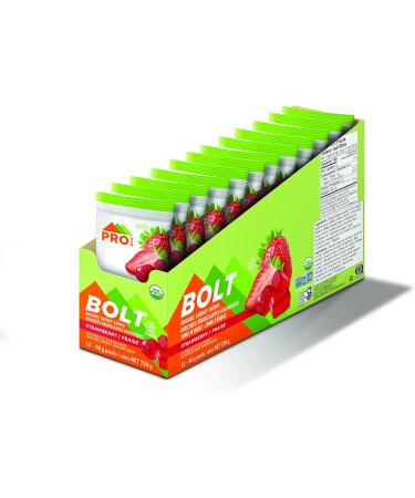 PROBAR - Bolt Organic Energy Chews Strawberry Non-GMO Gluten-Free USDA Certified Organic Healthy Natural Energy Fast Fuel Gummies (12 Count) - Buy Online on GoSupps.com