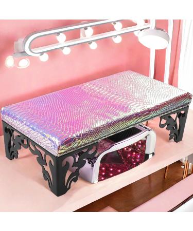 Nail Arm Rest Large Aurora Dazzling Hand Rest for Nails Tech Microfiber Leather Nail Arm Rest Cushion Professional Arm Rest for Nails Tech