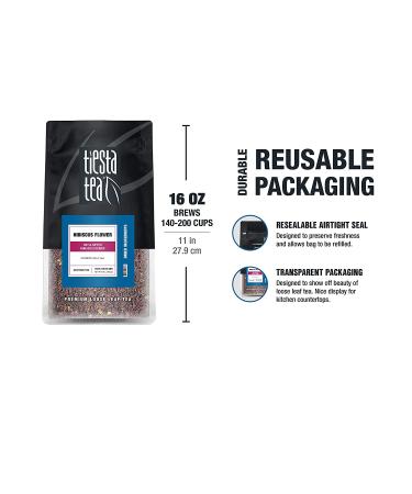 Tiesta Tea Hibiscus Flower Loose Leaf Tea - Caffeine Free, 16 oz | Premium Quality - Buy Online on GoSupps.com