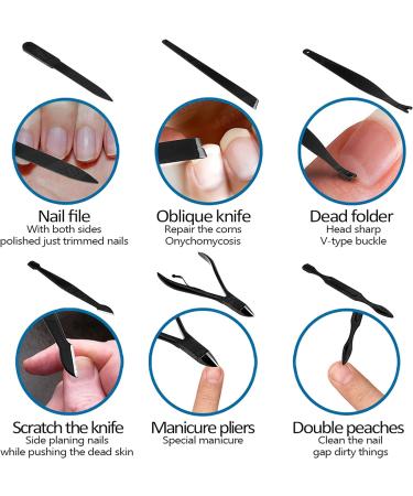 JamBer Manicure Set - 15 in 1 Stainless Steel Professional Grooming Kit for Thick Nails - Nail Clippers, Scissors, Pedicure Set - Cuticle Remover, Toe Nail Care - Travel Tool Kit - Mother's Day Gift - Buy Online on GoSupps.com