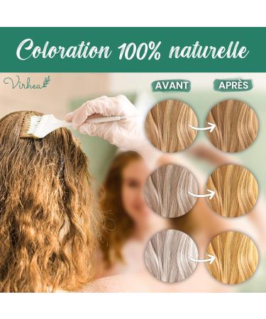 Henn Blond Naturel (100g) - Coloration V g tale Cheveux Blonds - Couleur Cheveux Blond clatante - Soin Capillaire Naturel - VIRHEA - Buy Online on GoSupps.com