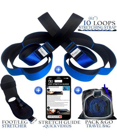 EFFORTLEXX LIFE Stretching Strap with loops and attachable foot  leg stretcher - BLUE - Buy Online on GoSupps.com